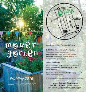 Gartenwissen Workshops Frühling 2016
